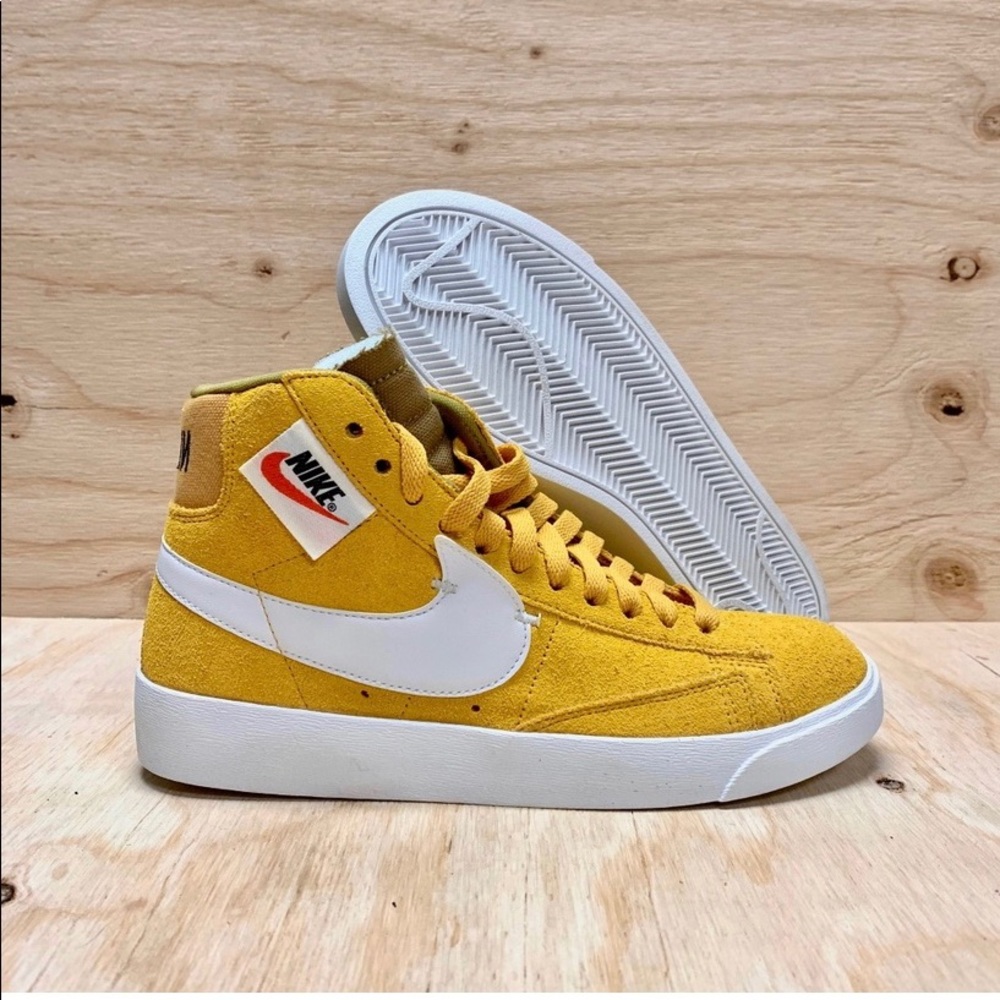 Yellow Nike Blazers